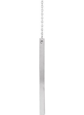14K Yellow Gold Engravable Four-Sided Bar Pendant