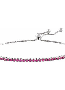 14K Yellow Gold Natural Ruby Adjustable 9 1/2