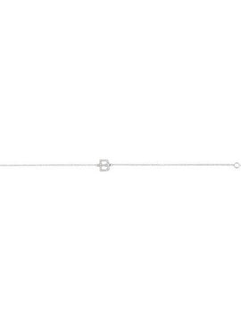 14K White Gold 1/10 CTW Natural Diamond Initial A 6-7