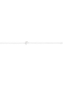 14K White Gold 1/10 CTW Natural Diamond Initial A 6-7
