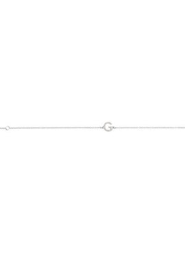 14K White Gold 1/10 CTW Natural Diamond Initial A 6-7