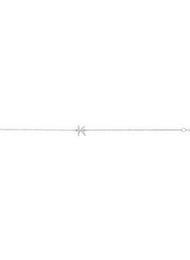 14K White Gold 1/10 CTW Natural Diamond Initial A 6-7