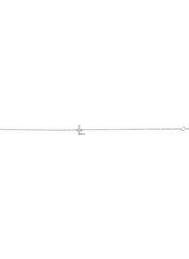 14K White Gold 1/10 CTW Natural Diamond Initial A 6-7