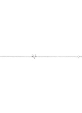 14K White Gold 1/10 CTW Natural Diamond Initial A 6-7