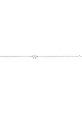 14K White Gold 1/10 CTW Natural Diamond Initial A 6-7