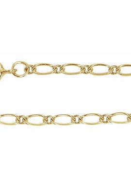14K Yellow Gold 1.5 mm Figaro 7