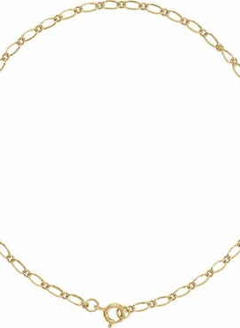 14K Yellow Gold 1.5 mm Figaro 7