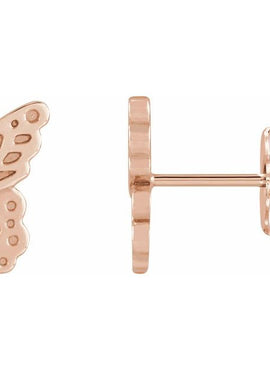 Platinum Left Butterfly Wing Earring