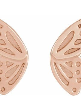 Platinum Left Butterfly Wing Earring