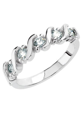 Platinum 1/2 CTW Natural Diamond Anniversary Band