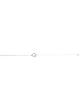 14K White Gold 1/10 CTW Natural Diamond Initial A 6-7