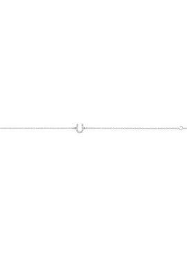 14K White Gold 1/10 CTW Natural Diamond Initial A 6-7
