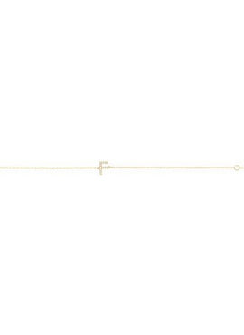 14K White Gold 1/10 CTW Natural Diamond Initial A 6-7