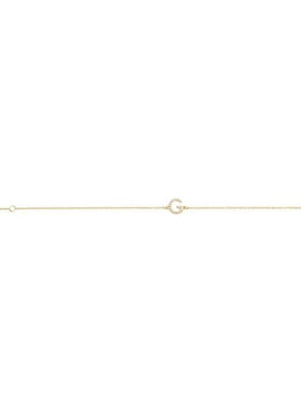14K White Gold 1/10 CTW Natural Diamond Initial A 6-7
