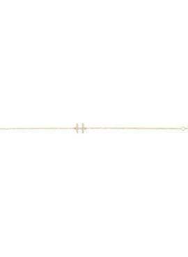 14K White Gold 1/10 CTW Natural Diamond Initial A 6-7