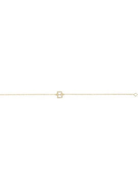 14K White Gold 1/10 CTW Natural Diamond Initial A 6-7