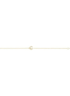 14K White Gold 1/10 CTW Natural Diamond Initial A 6-7