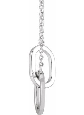 Sterling Silver Interlocking Link 18