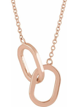Sterling Silver Interlocking Link 18