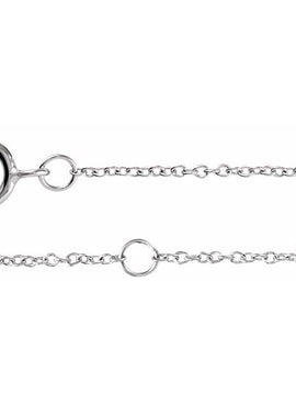 14K White Gold 1/10 CTW Natural Diamond Initial A 6-7