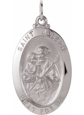 14K Yellow Gold 23.5x16 mm St. Joseph Medal