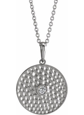 14K Rose Gold Lab-Grown Alexandrite Beaded Disc 16-18