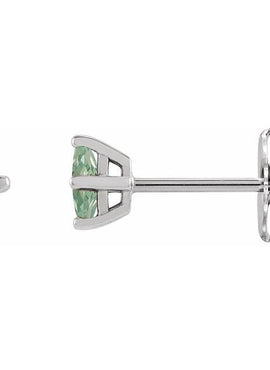 Sterling Silver 6x3 mm Lab-Grown Ruby Earrings