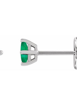 Sterling Silver 6x3 mm Lab-Grown Ruby Earrings