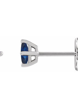 Sterling Silver 6x3 mm Lab-Grown Ruby Earrings