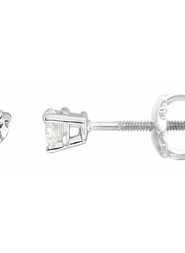 14K White Gold Natural Blue Sheen Moonstone Earrings