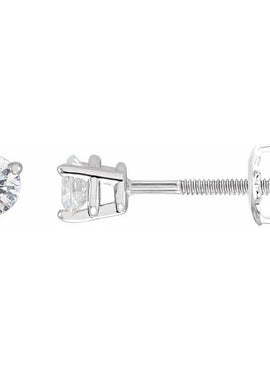 14K White Gold Natural Blue Sheen Moonstone Earrings
