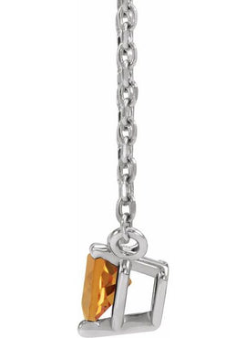14K Yellow Gold Natural Mozambique Garnet Heart 16-18