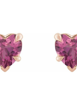 Sterling Silver Natural Mozambique Garnet Stud Earrings