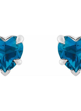 Sterling Silver Natural Mozambique Garnet Stud Earrings