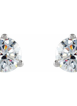 14K White Gold Natural Blue Sheen Moonstone Earrings