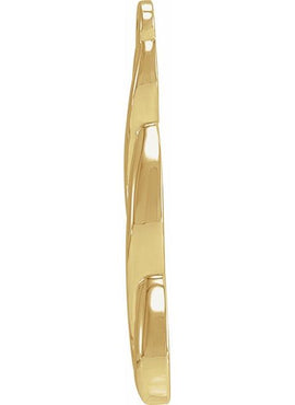10K Yellow Gold 27.5x6.5 mm Right Twisted Earring Jacket