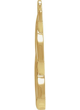 10K Yellow Gold 27.5x6.5 mm Right Twisted Earring Jacket