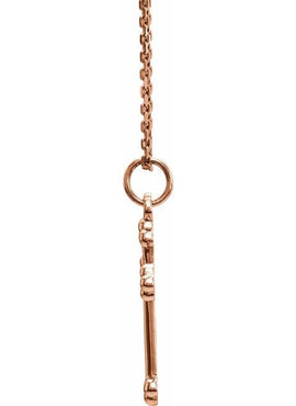 14K White Gold Cross Pendant