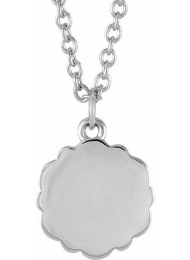 14K Yellow Gold Bee Medallion 16-18