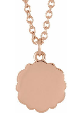 14K Yellow Gold Bee Medallion 16-18