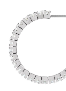 14K Rose Gold 1 CTW Natural Diamond 20.5 mm Hoop Earrings