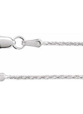 Sterling Silver 1.5 mm Diamond-Cut Wheat Chain by the Inch