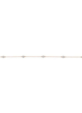 14K Rose Gold 1/3 CTW Natural Diamond Bezel-Set Station 7