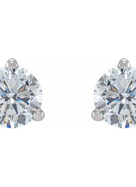 14K White Gold Natural Blue Sheen Moonstone Earrings
