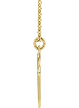 14K White Gold Cross 18