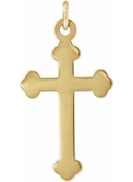 14K White Gold Cross Pendant