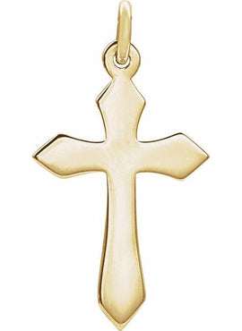 14K White Gold Cross 18