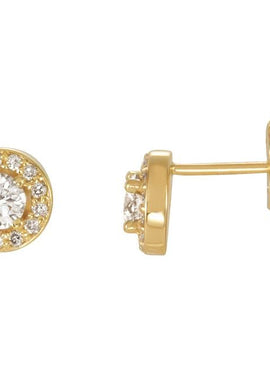 14K Rose Gold 3/8 CTW Natural Diamond Halo-Style Earrings