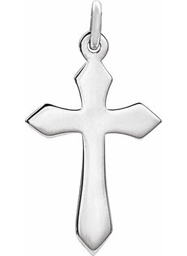 14K White Gold Cross 18