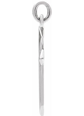 14K White Gold Cross 18